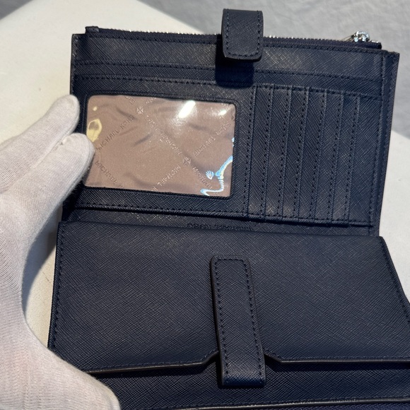 Michael Kors Blue and White Floral Wristlet - Picture 4 of 15